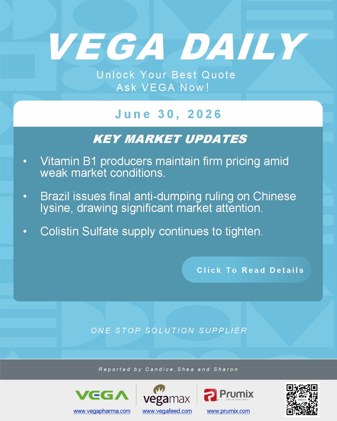 VEGA Daily 20260630 VB1 Lysine Antidumping ColistinSulfate Update.png